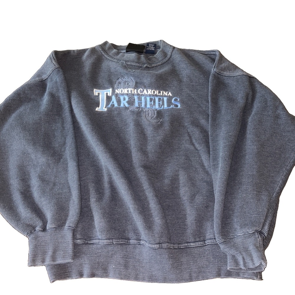 Vintage 90s Crable Sportswear UNC Tar Heels Crewneck Sweatshirt Medium Grey NCAA
